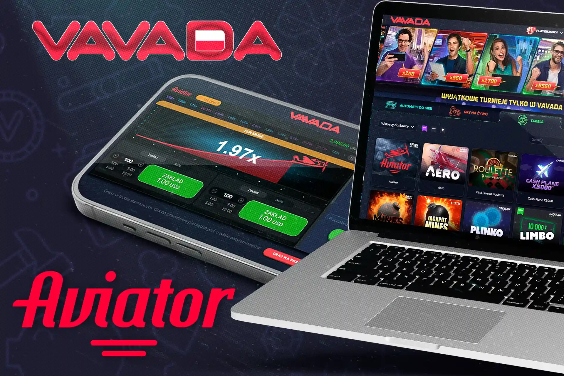 Zagraj w najlepszą grę Aviator w kasynie Vavada