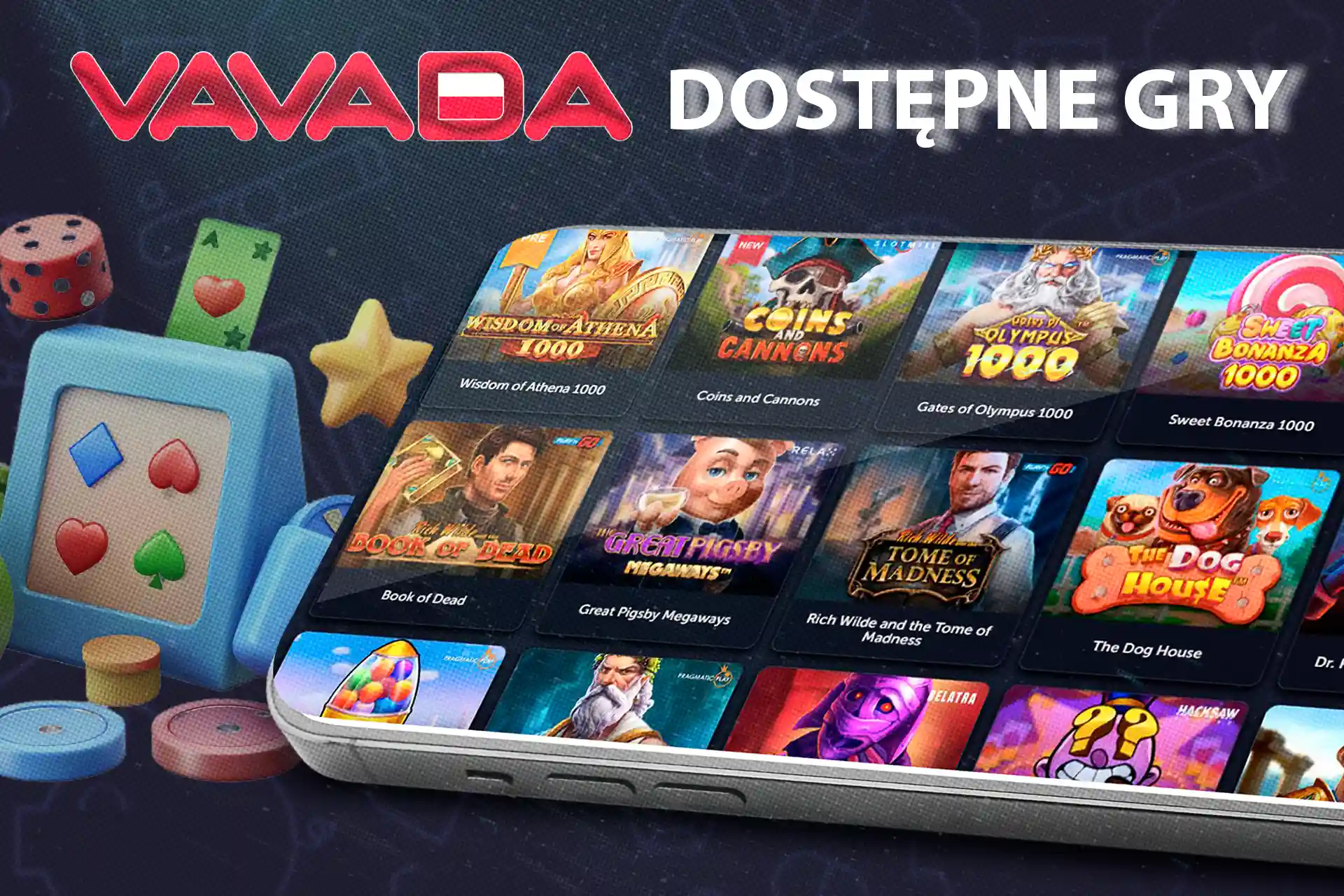 Zagraj w wiele dostępnych gier kasynowych Vavada bez logowania się na swoje konto